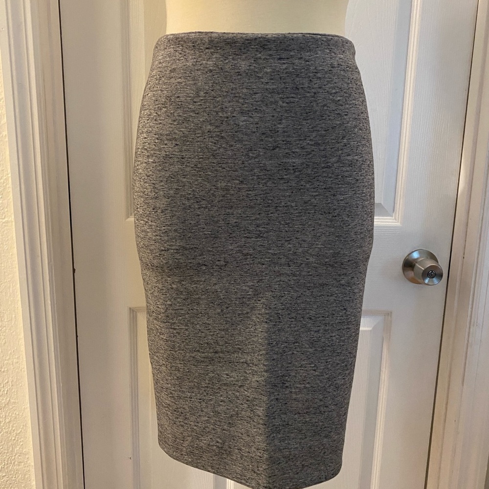 H&M Heather Gray Pencil Skirt Knee-Length